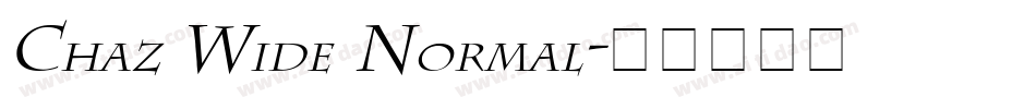 Chaz Wide Normal字体转换